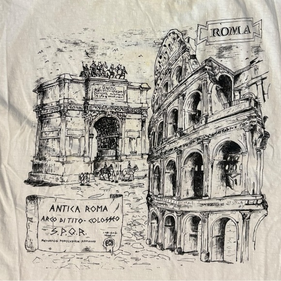 Y2K Vintage Rome Coliseum Tee - Picture 3 of 3